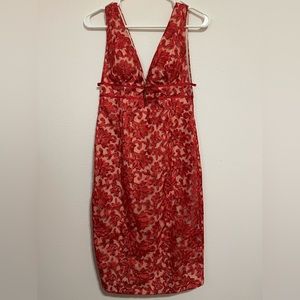 Gianni Bini Red Lace Bodycon Dress